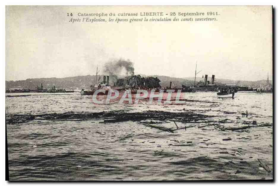 Catastrophe du cuirassé LIBERTE — 25 Septembre 1911 — Établissements d’Impressions Phototypiques Toulon