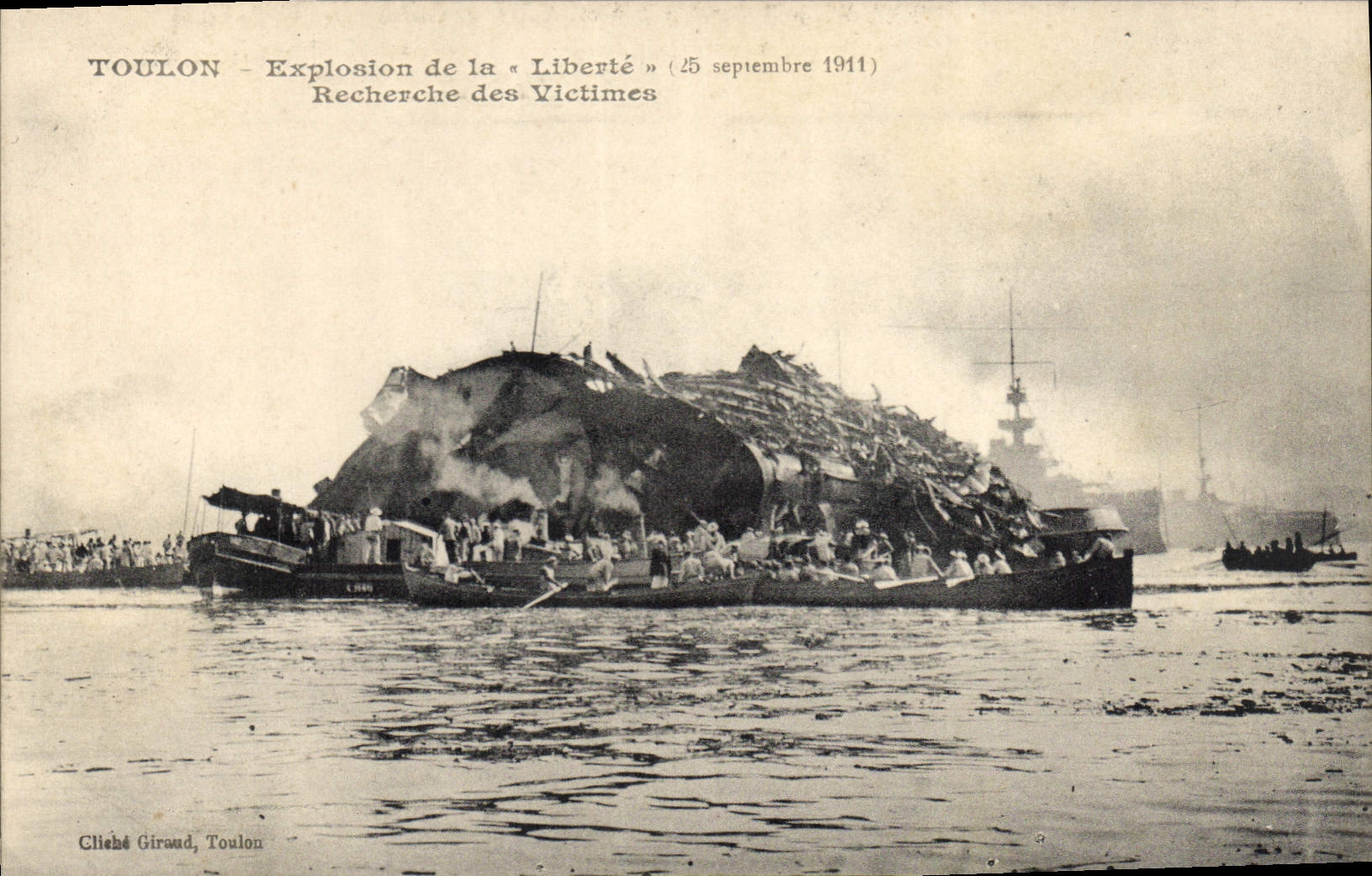 Toulon — Explosion de la « Liberté » (25 septembre 1911) — Cliché Giraud, Toulon