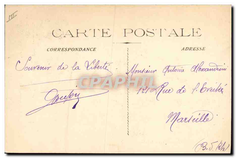 Catastrophe de la Liberté — Toulon — Juge édit. Toulon - Repr. Interdite — Verso