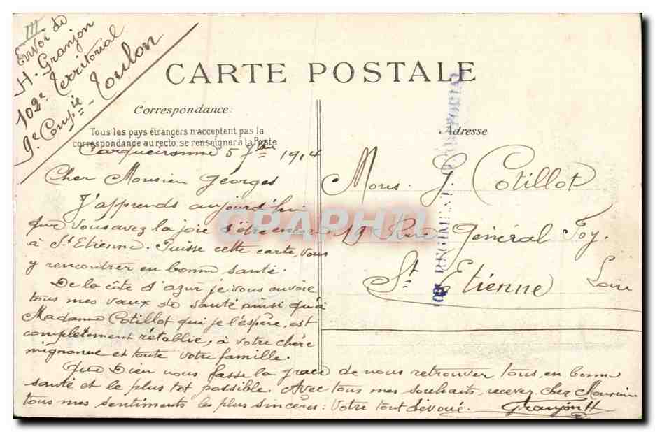 CPA Bateau Catastrophe du Liberte  — Verso