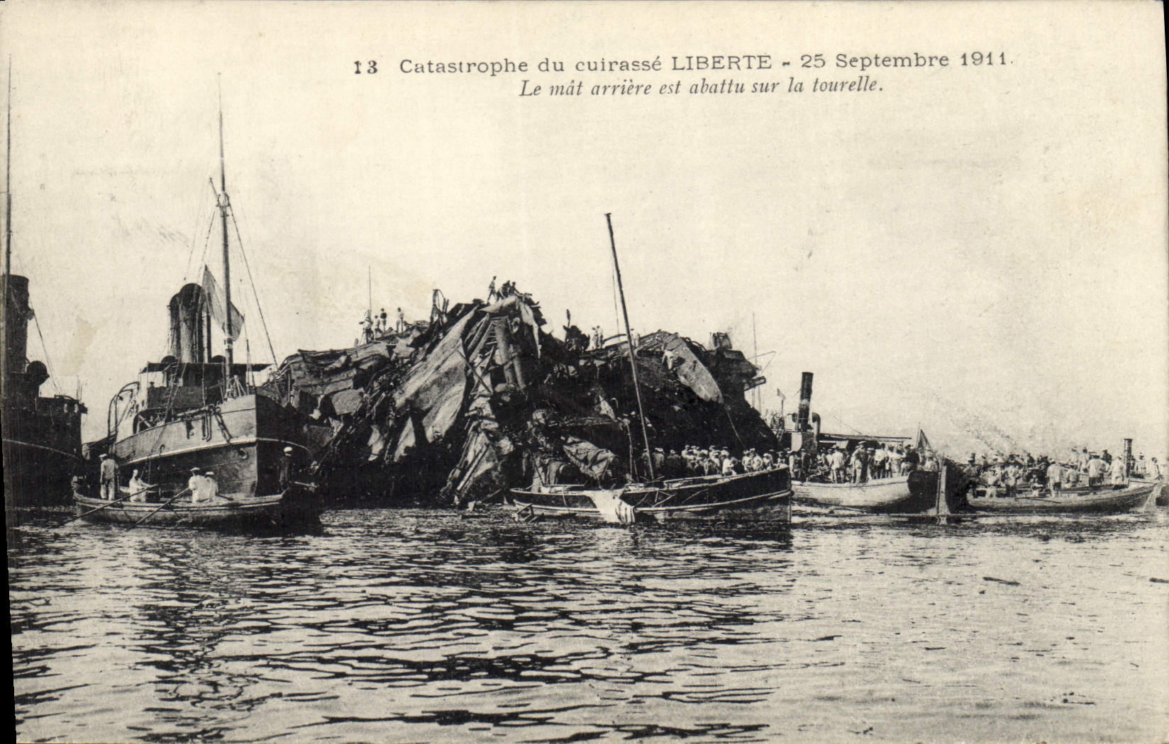 Catastrophe du cuirassé LIBERTE — 25 Septembre 1911 — Établissements d’Impressions Phototypiques MARILS BAR - TOULON
