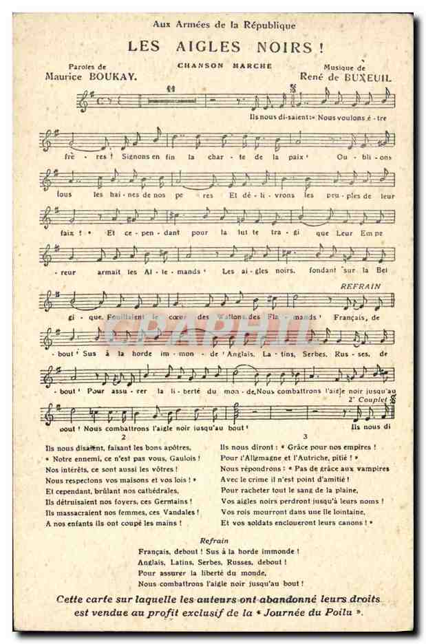 Les Aigles Noirs ! — Chanson Marche — Journées du Poilu 1915