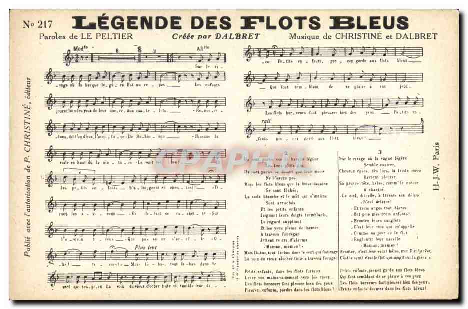 CPA Legendes des flots bleus Le Peltier Christine Dalbret 