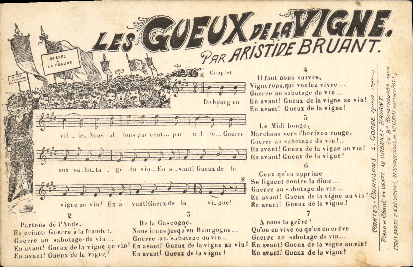 CPA Les gueux de la Vigne Aristide Bruant 