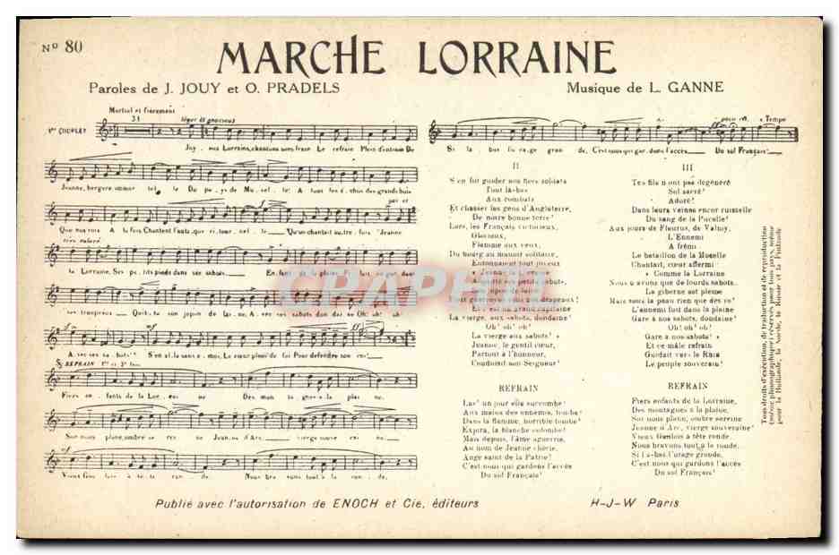 CPA Marche lorraine Jouy Pradels Ganne 
