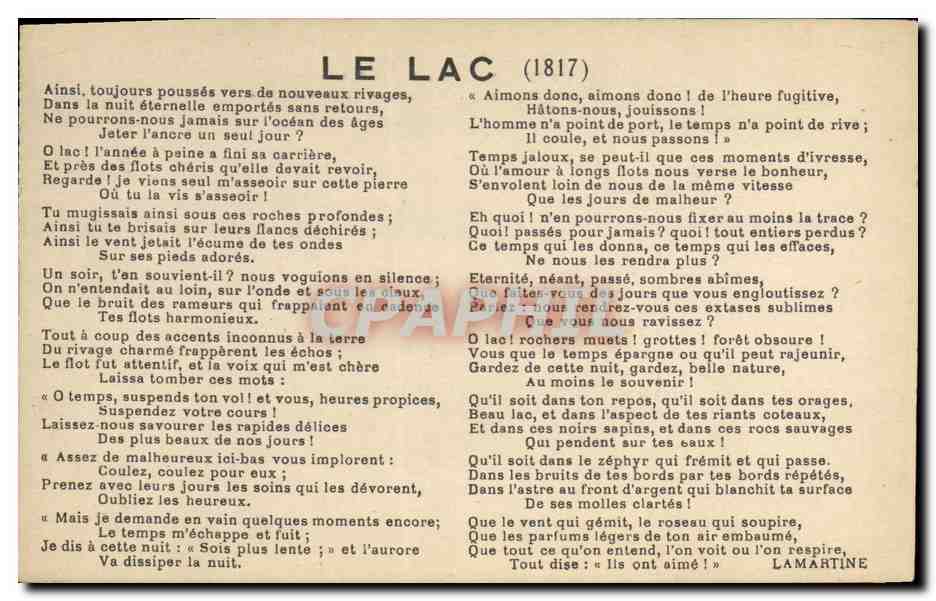 CPA Le lac Lamartine 
