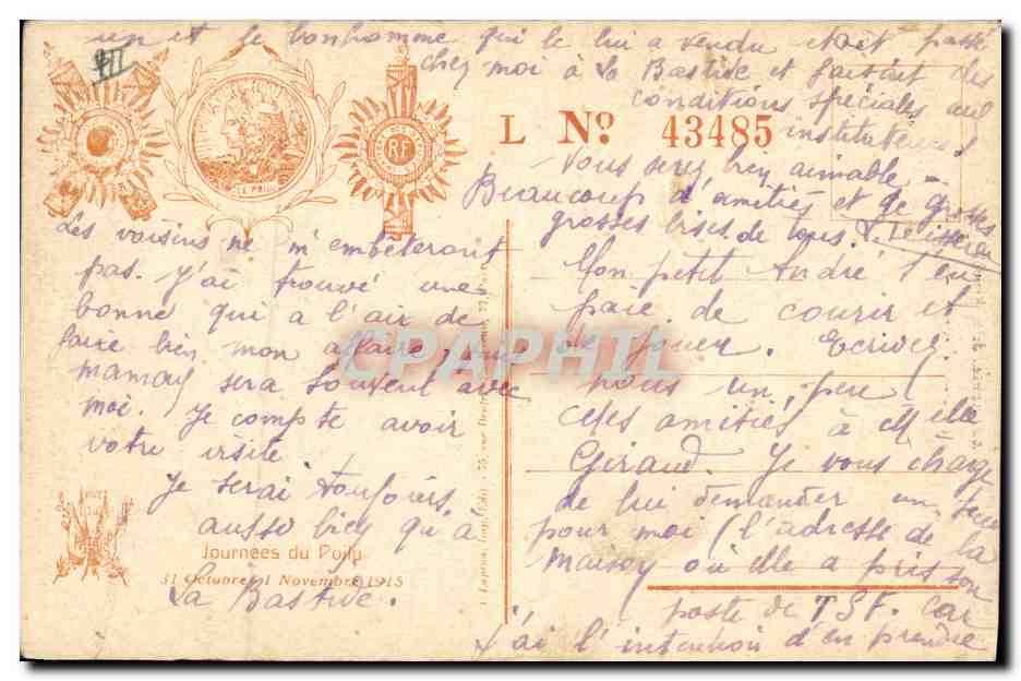 Les Aigles Noirs — Chanson Marche — Journées du Poilu — Verso
