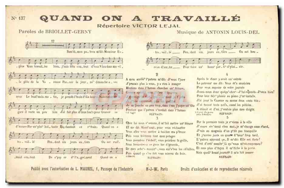 CPA Quand on a travaille Briollet Gerny Antonin Louis-Del 