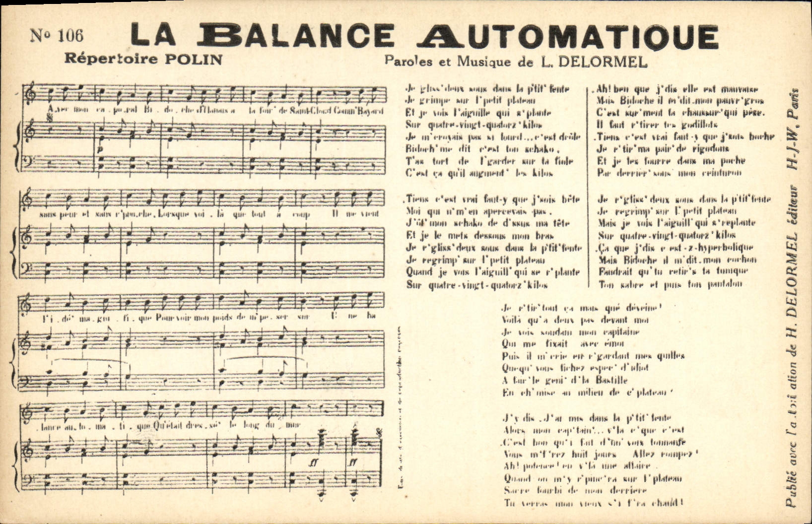 CPA La balance automatique Polin Delormel 