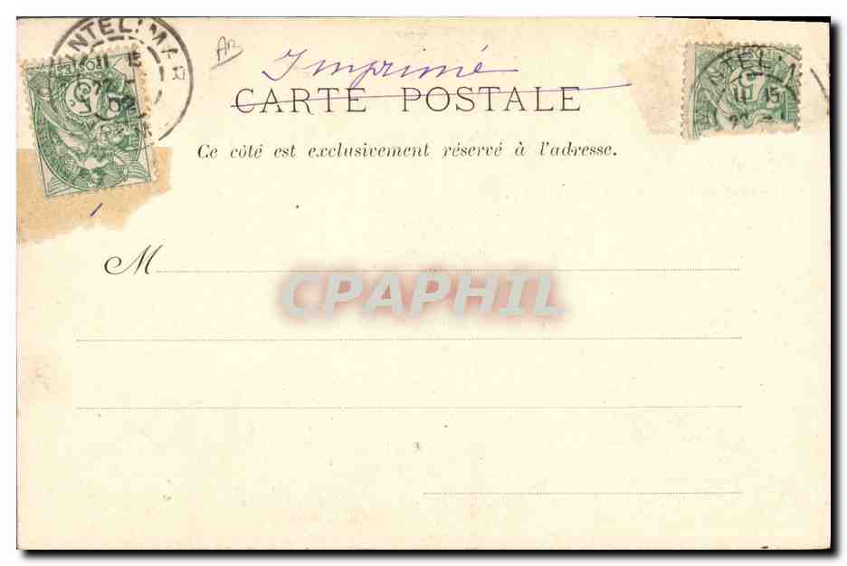 CPA Malbourough — Verso