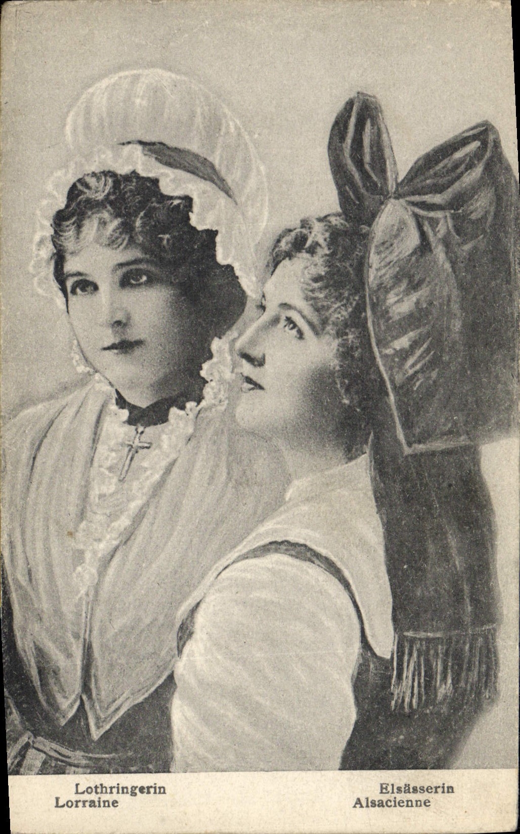 CPA Folklore Alsace Alsacienne Lorraine