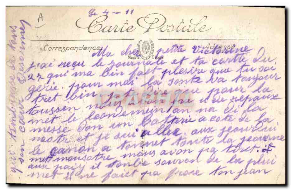 CPA Folklore Alsace Type d'Alsacienne — Verso
