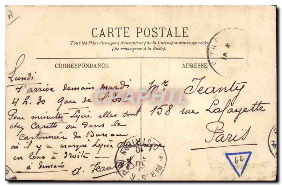 CPA Folklore Alsace Types d'Alsaciennes Enfants — Verso
