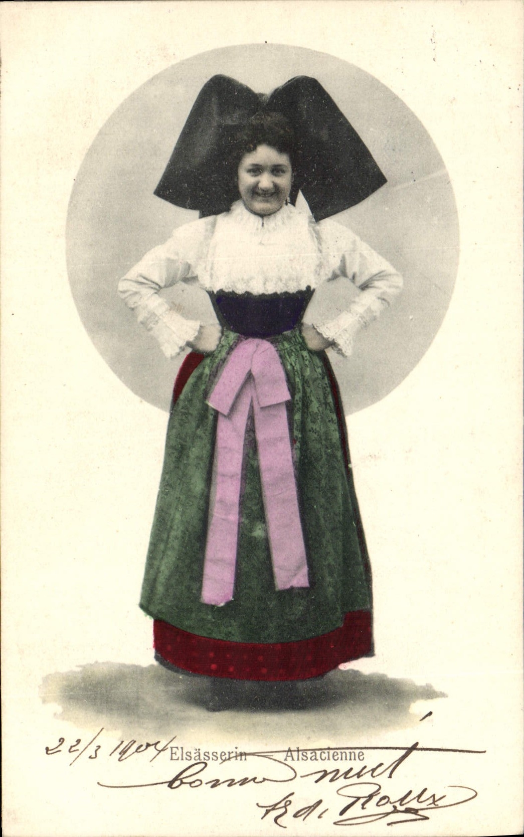 CPA Folklore Alsace Alsacienne