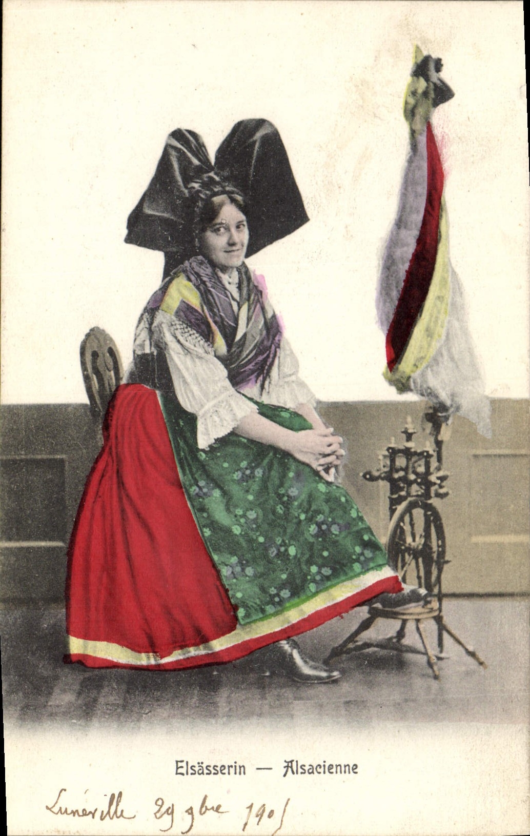 CPA Folklore Alsace Alsacienne