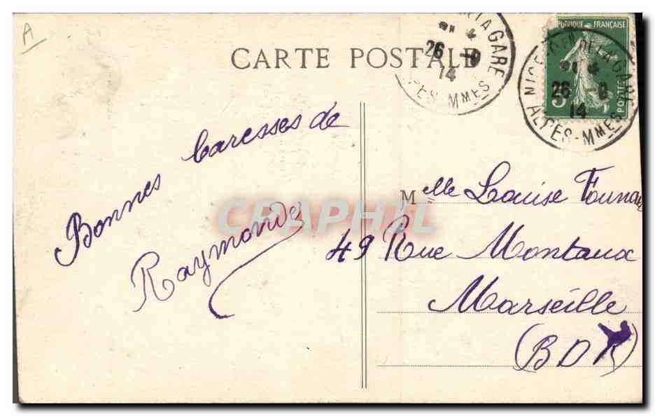 CPA Folklore Alsace Triple entente Militaria — Verso