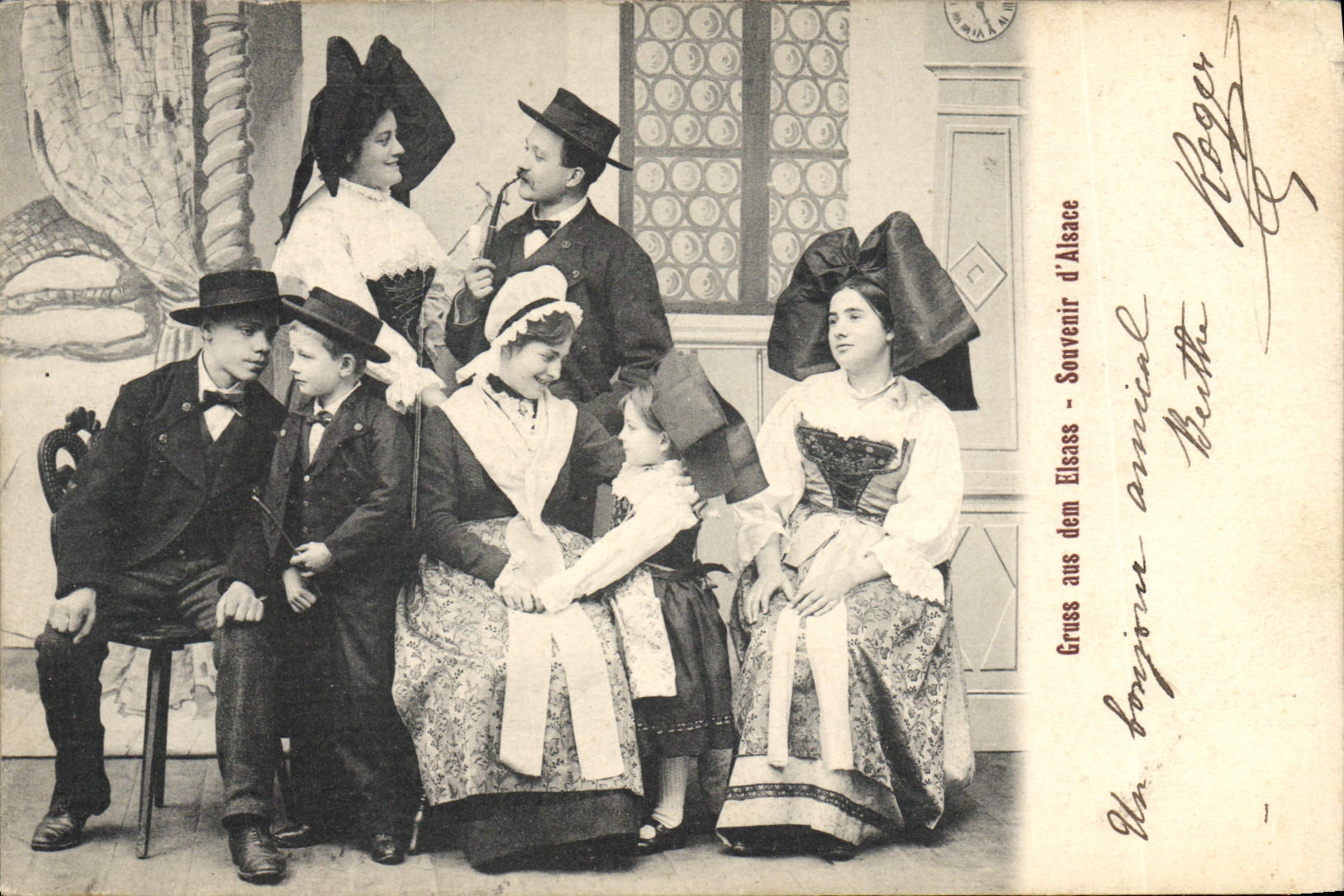 CPA Folklore Alsace Souvenir
