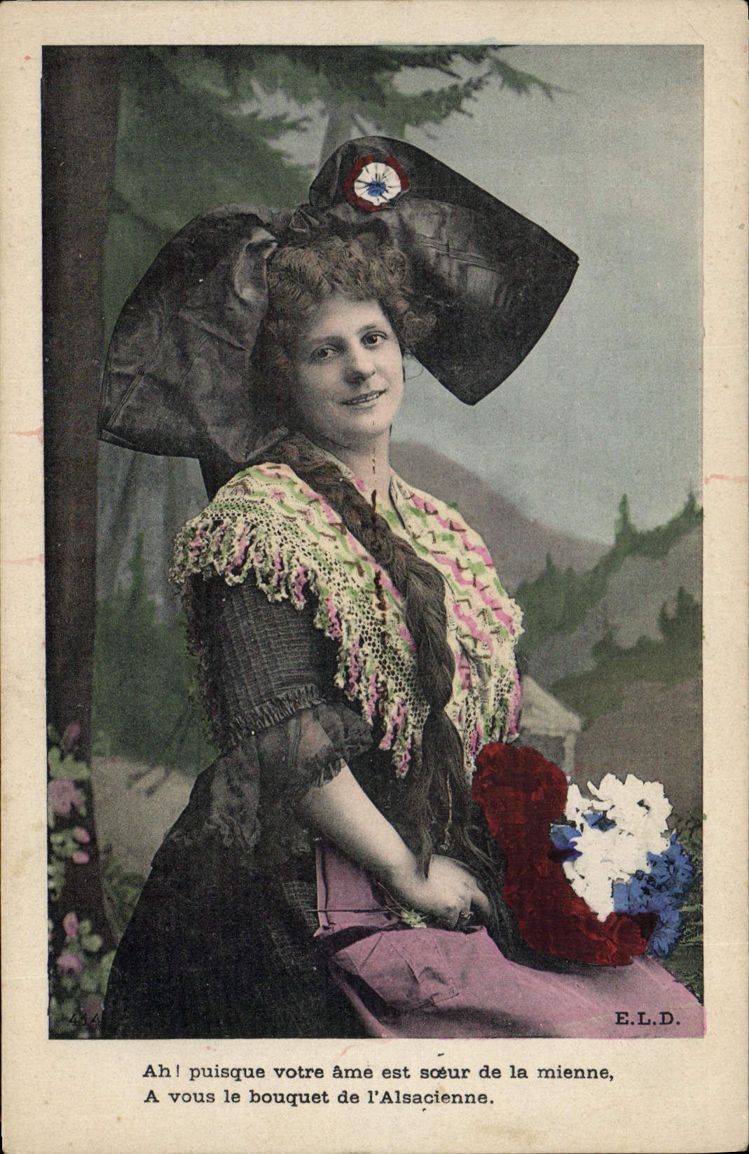 CPA Folklore Alsace Alsacienne