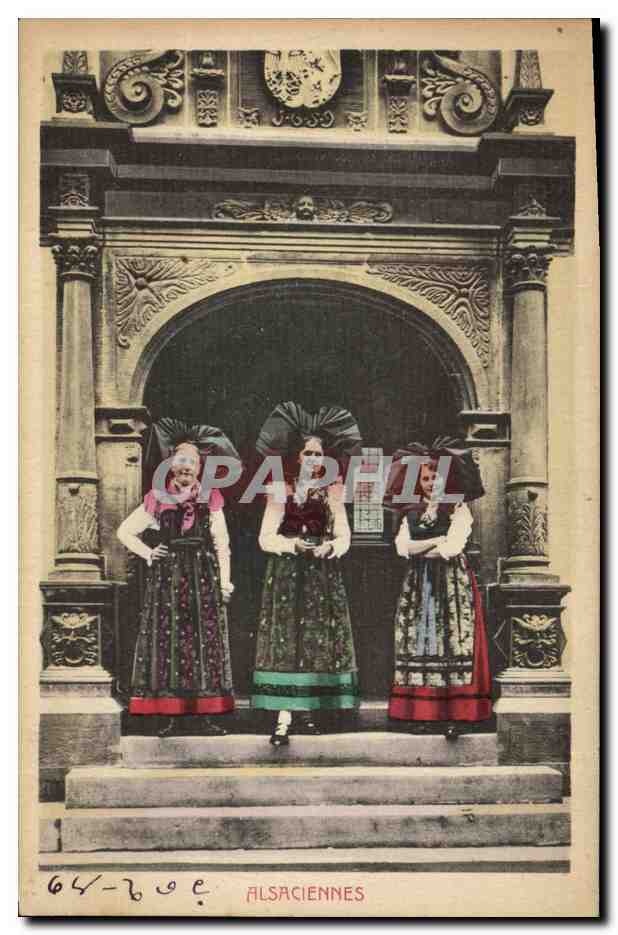 CPA Folklore Alsace Alsaciennes