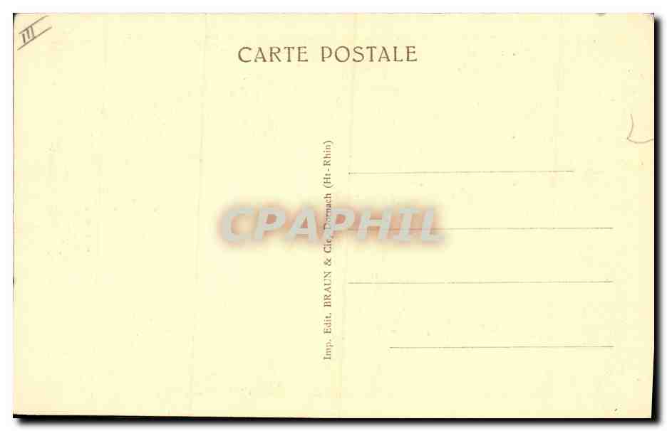 CPA Folklore Alsace Jeune Alsacienne — Verso