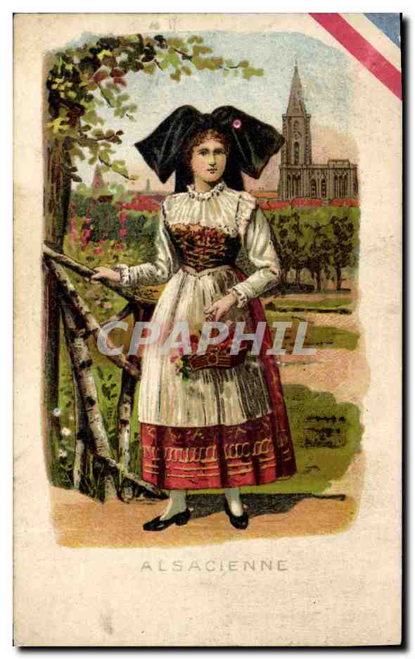 CPA Folklore Alsace Alsacienne