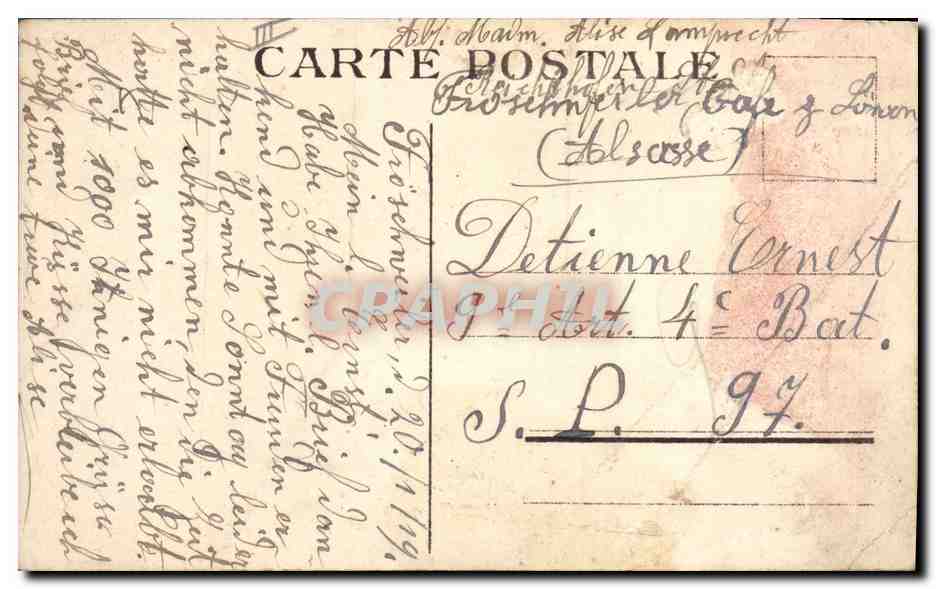 CPA Folklore Alsace Alsacienne — Verso