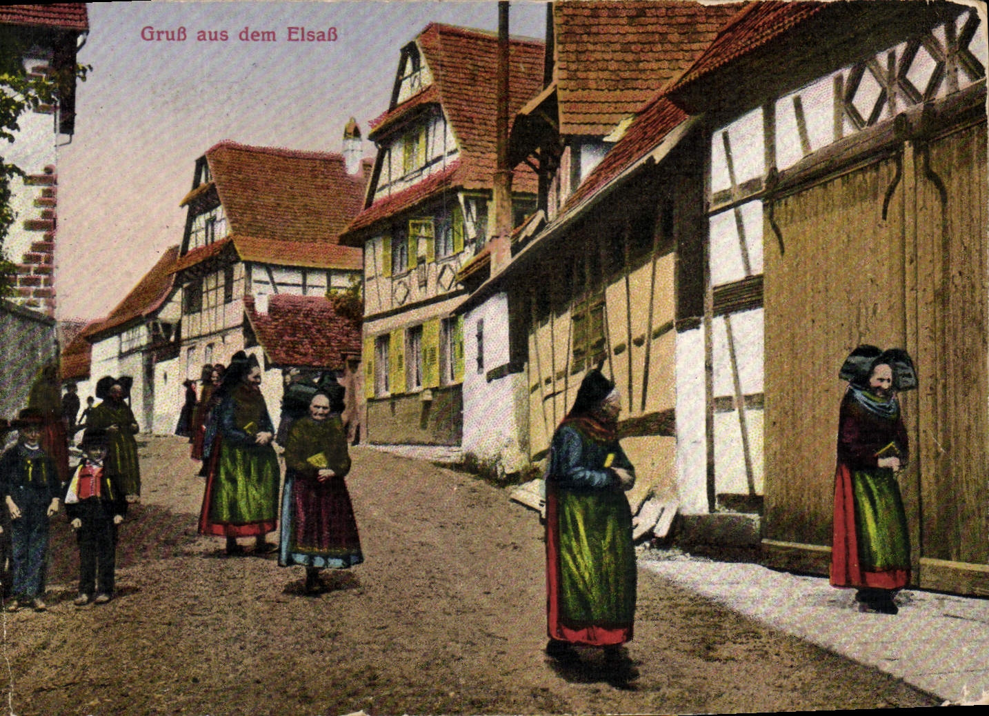 CPA Folklore Alsace 