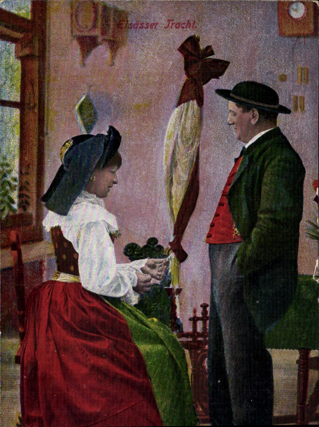 CPA Folklore Alsace Alsacienne
