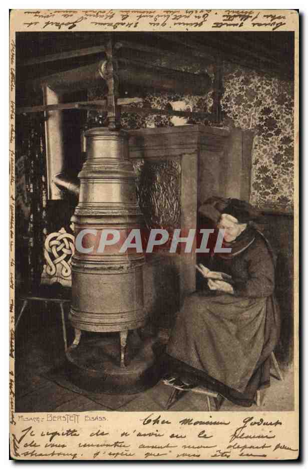 CPA Folklore Alsace Vieille Alsacienne