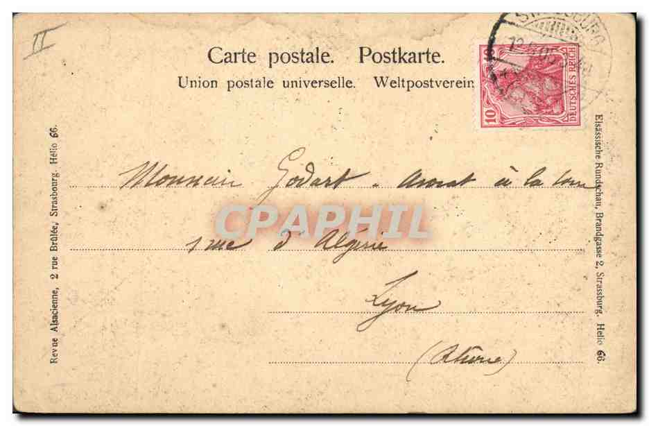 CPA Folklore Alsace Vieille Alsacienne — Verso