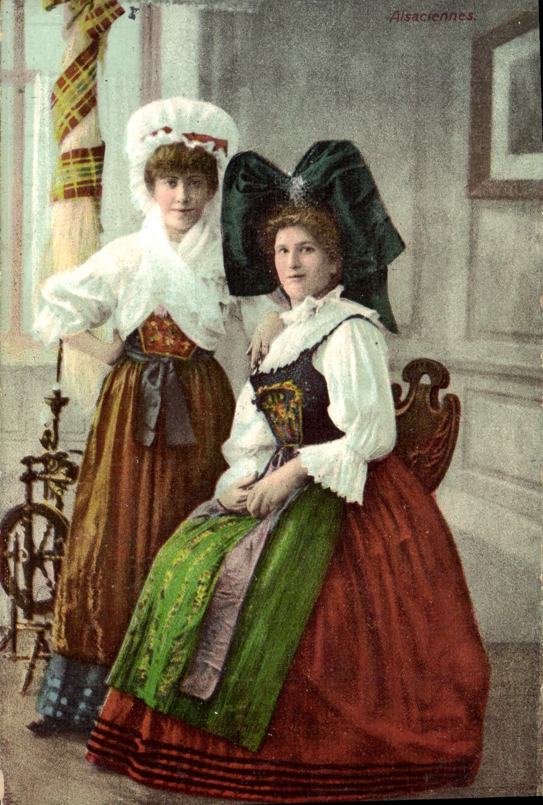 CPA Folklore Alsace Alsaciennes