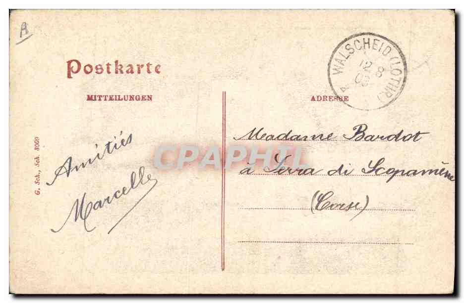 CPA Folklore Alsace Alsacienne — Verso