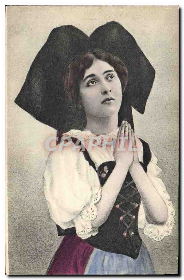 CPA Folklore Alsace Alsacienne