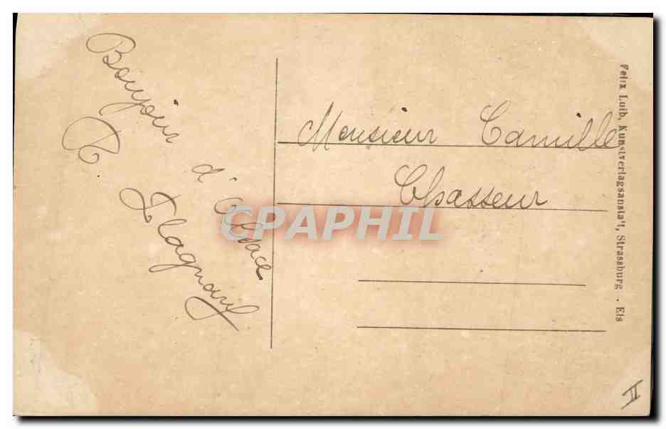 CPA Folklore Alsace Alsacienne — Verso