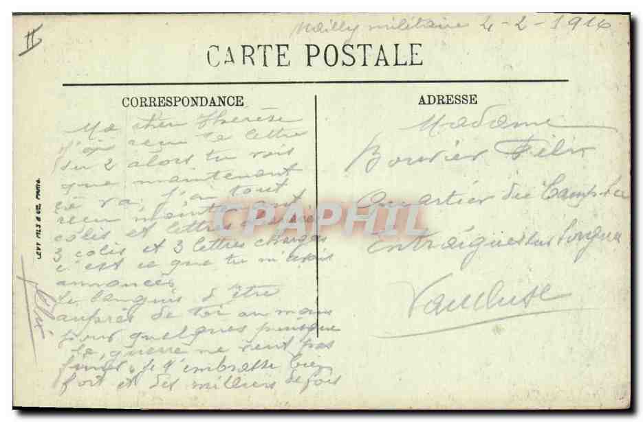 CPA Folklore Alsace Type d'Alsacienne — Verso