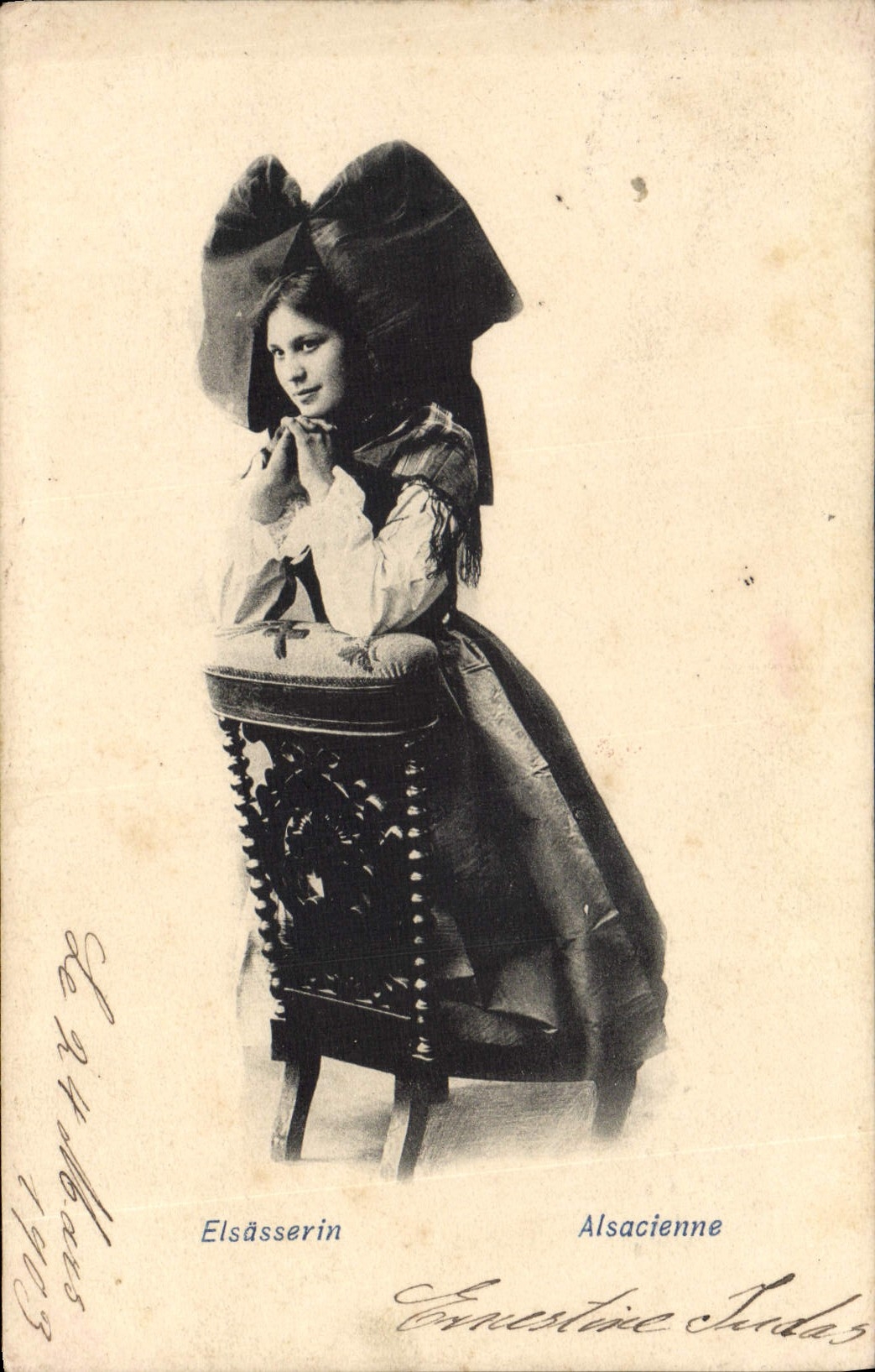 CPA Folklore Alsace Alsacienne