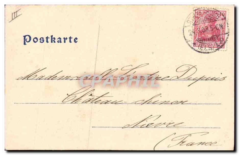 CPA Folklore Alsace Alsacienne — Verso