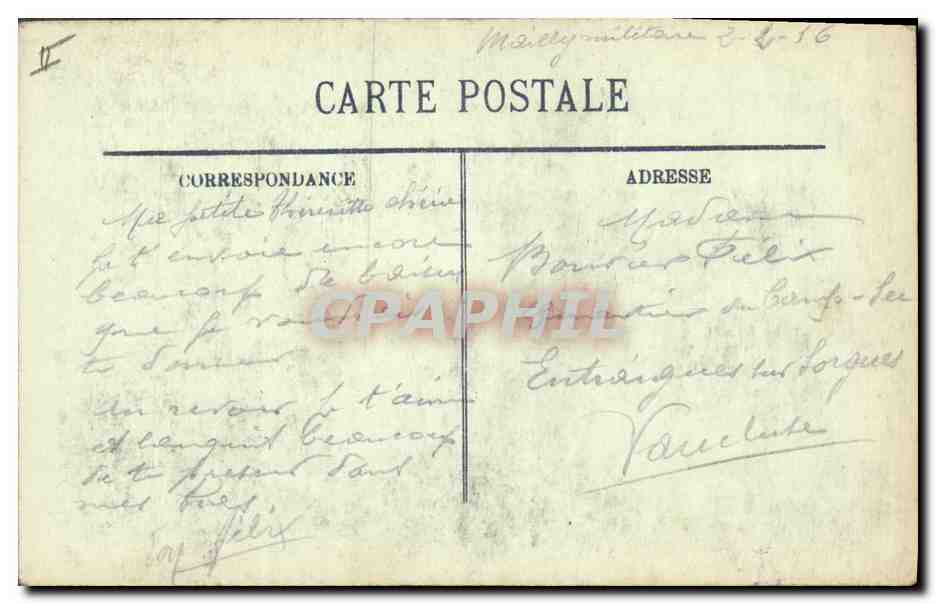 CPA Folklore Alsace Type d'Alsacienne — Verso