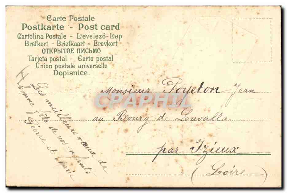 CPA Fantaisie Fleurs  — Verso