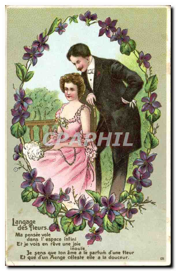CPA Fantaisie Fleurs Femme