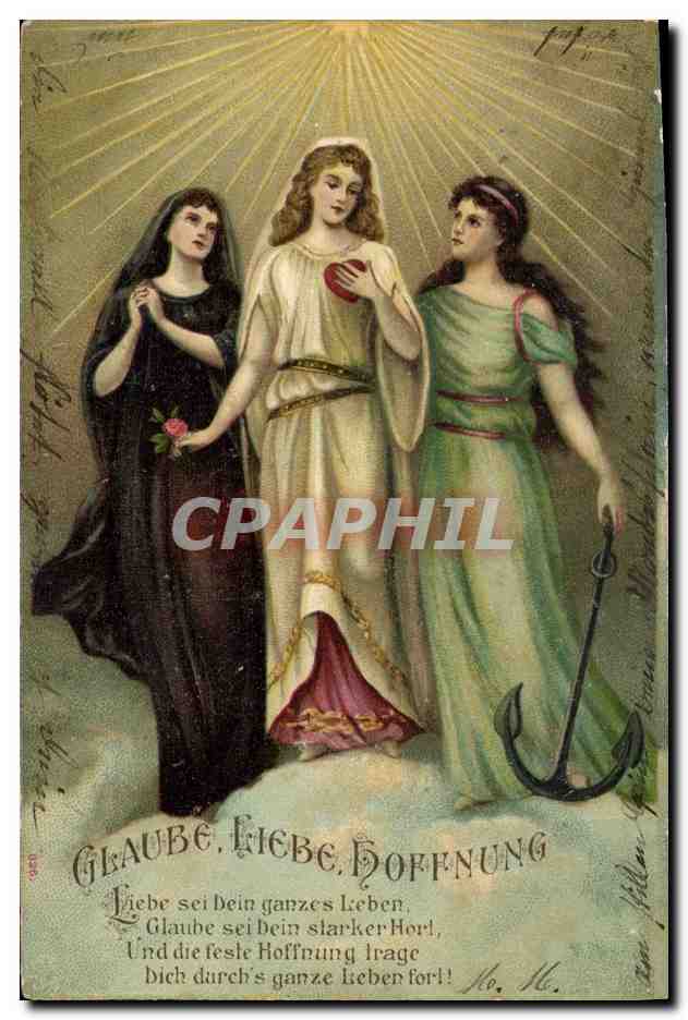 Trois vertus — Glaube, Liebe, Hoffnung — éditeur anonyme, n° 16