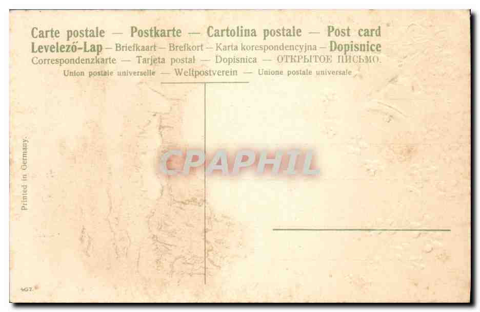 CPA Fantaisie Fleurs Moutons Cloches Paques — Rückseite