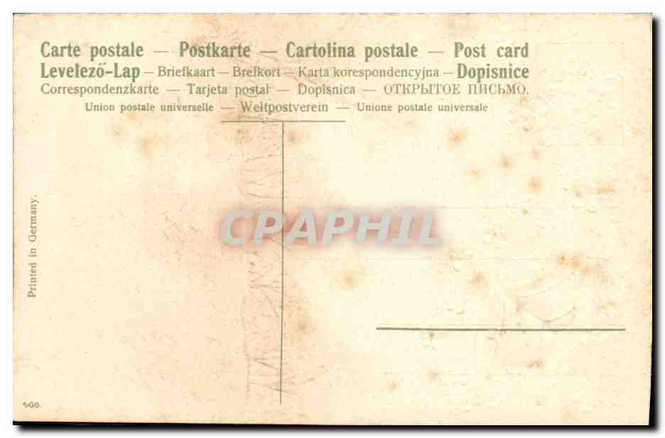 CPA Fantaisie Fleurs Moutons Cloches Paques — Verso