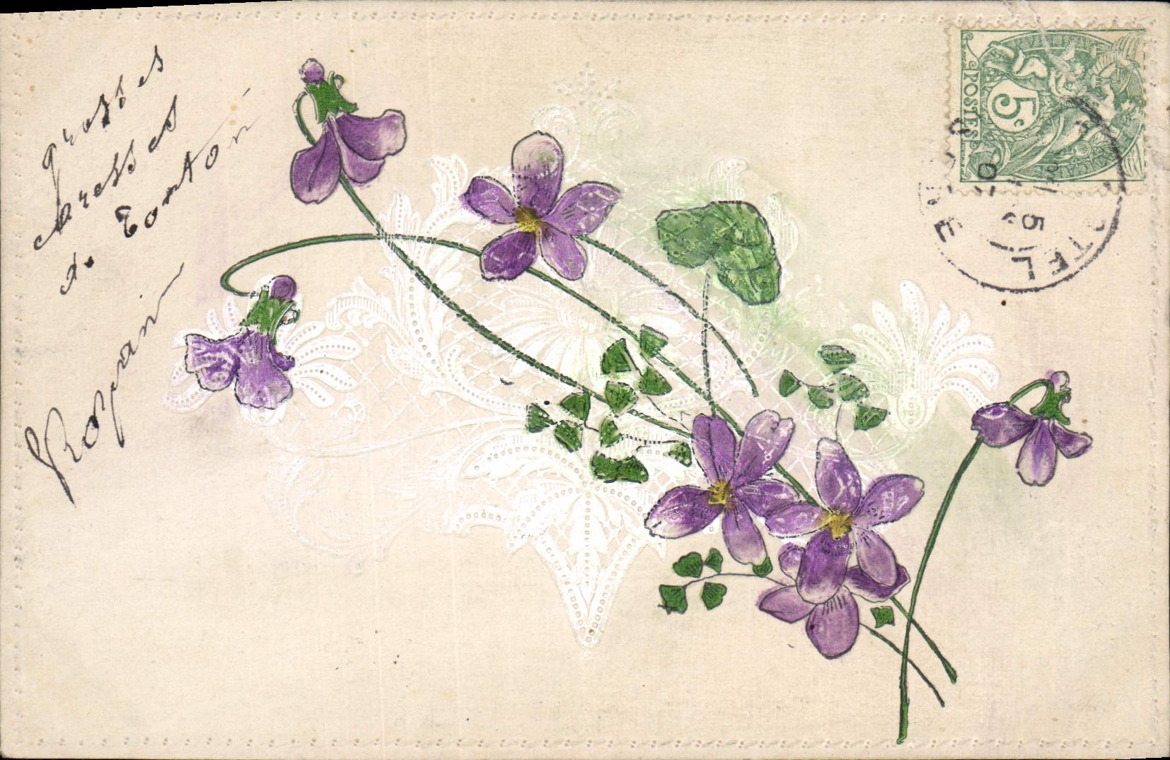 CPA Fantaisie Fleurs 