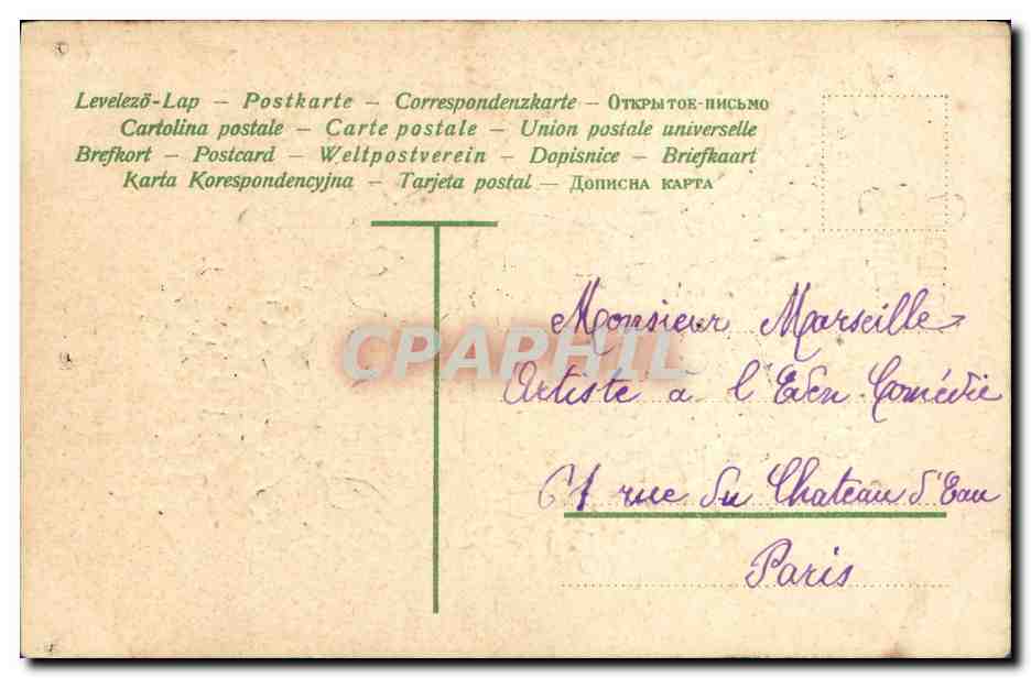 CPA Fantaisie Fleurs Colombes — Verso