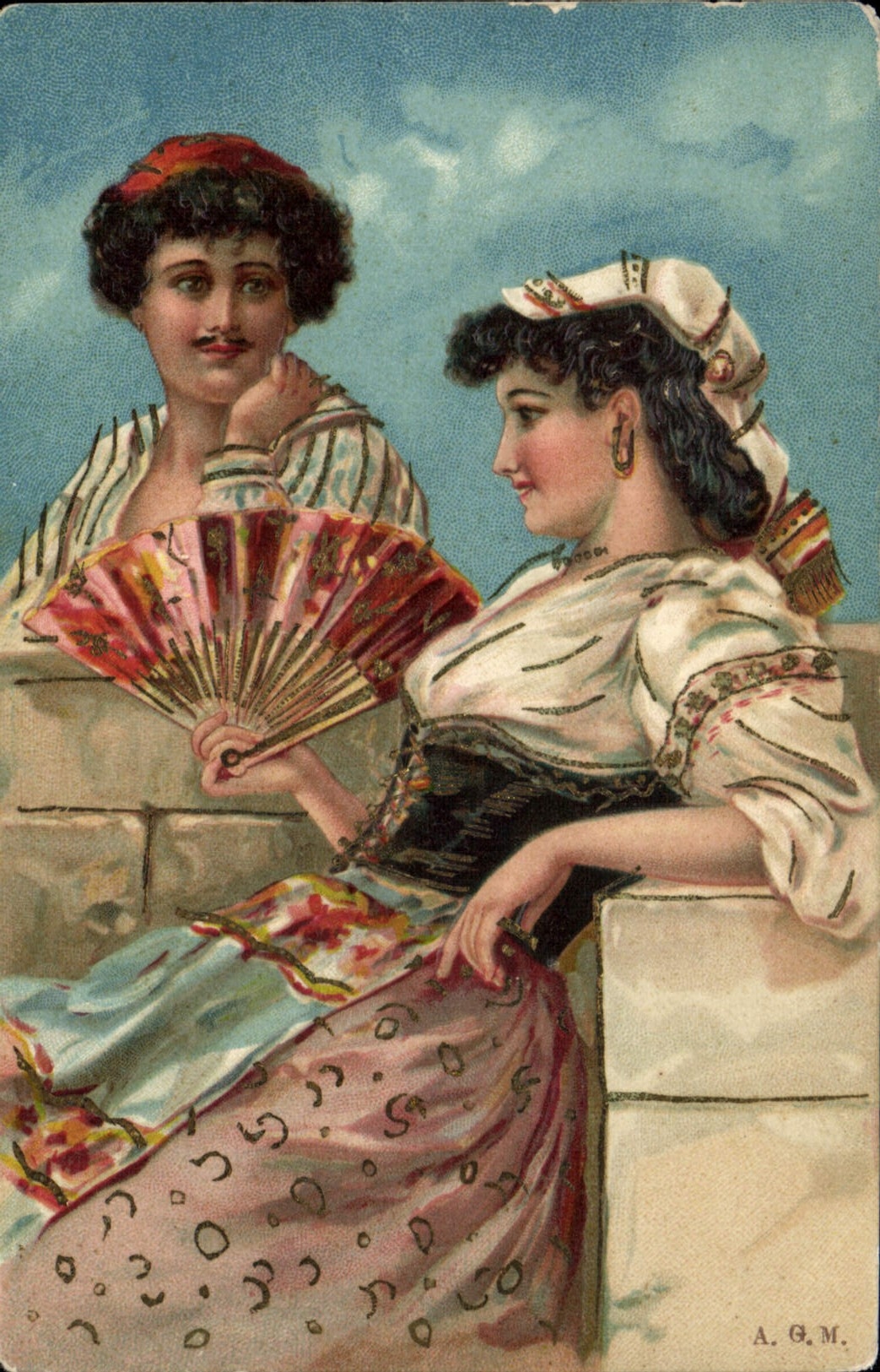 Deux femmes en tenue orientale — A.G.M. — éditeur A.G.M.