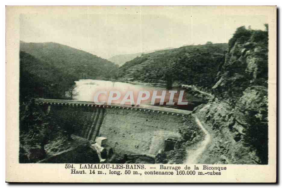 CPA Lamalou les Bains Barrage de la Biconque Electricite 