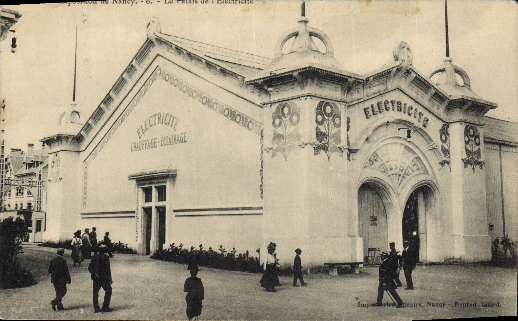Exposition de Nancy - Le Palais de l'Électricité — Imprimeries Réunies, Nancy - Reprod. Interd.