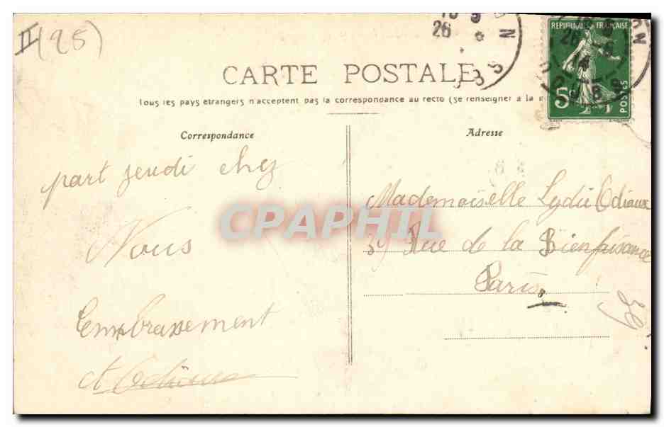 CPA Usine electrique du Refrain Electricite  — Rückseite