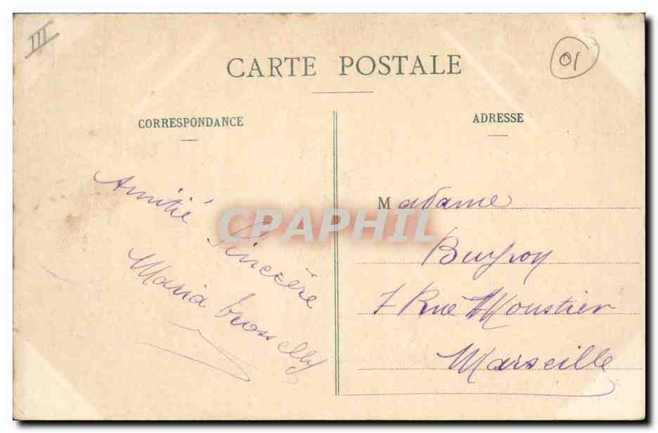 Tenay (Ain) - Usine Électrique — Escouffier, éditeur, Tenay (Ain) — Verso